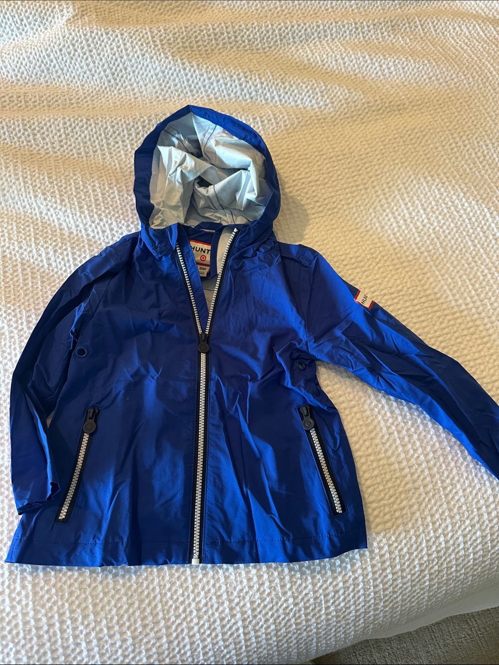 Kids Hunter x target Waterproof Hooded Jacket - Blue